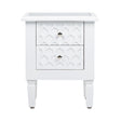 Casablanca White 2-Drawer Bedside Cabinet - DSP