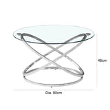 Rizzo Chrome Coffee Table