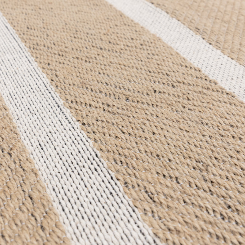 Global Cream Stripe Rug - Image 4