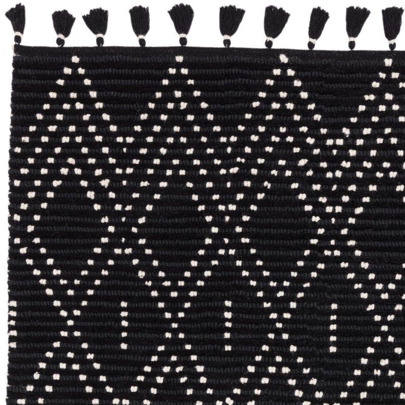 Nepal Black/Cream Diamond Rug