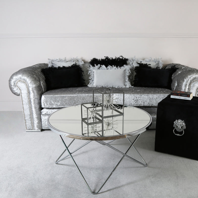 Atom Chrome & Mirror Coffee Table