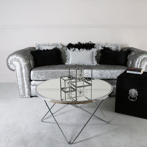 Atom Chrome & Mirror Coffee Table