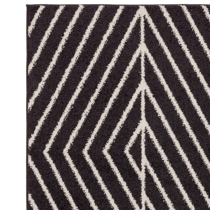 Muse Black Linear Rug MU10 Rug - Image 6