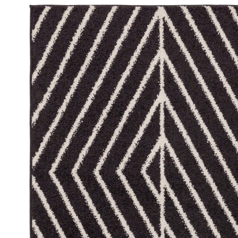 Muse Black Linear Rug MU10 Rug - Image 6