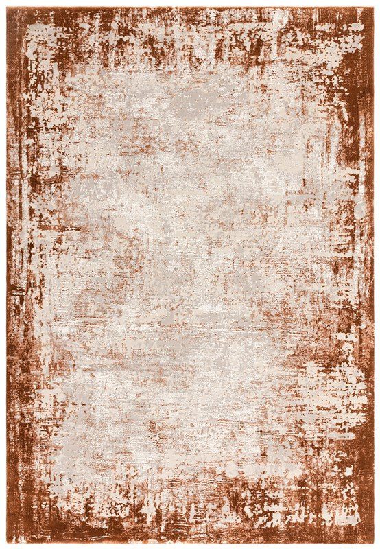 Kuza Border Terracotta Rug