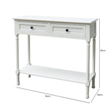 Elise 2 Drawer Console Table Pearl White