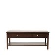 Lindon 2 Drawer Coffee Table Walnut Brown with Gold Handles