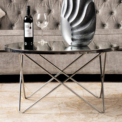 Atom Chrome & Mirror Coffee Table