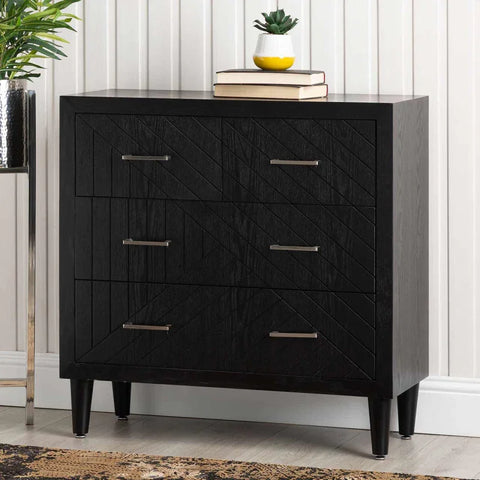Solano 4-Drawer Black Chest - KD Legs