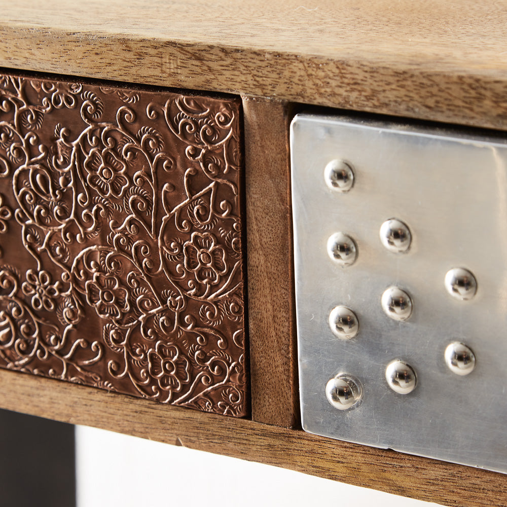 Sorio 14 Drawer Chest made from reclaimed wood, fully assembled