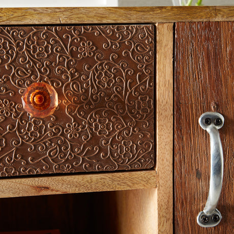 Sorio Large Sideboard made from reclaimed wood, fully assembled