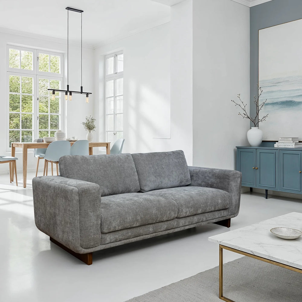 Selby Fabric 2 Seater Sofa - Grey