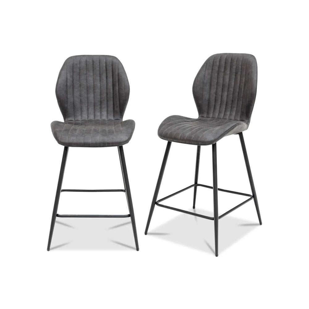 Sheldon Counter Stool - Charcoal Pu