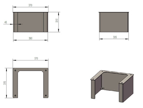Sherwood / Hampshire 5kW Log box (Only) -  - 105-770328