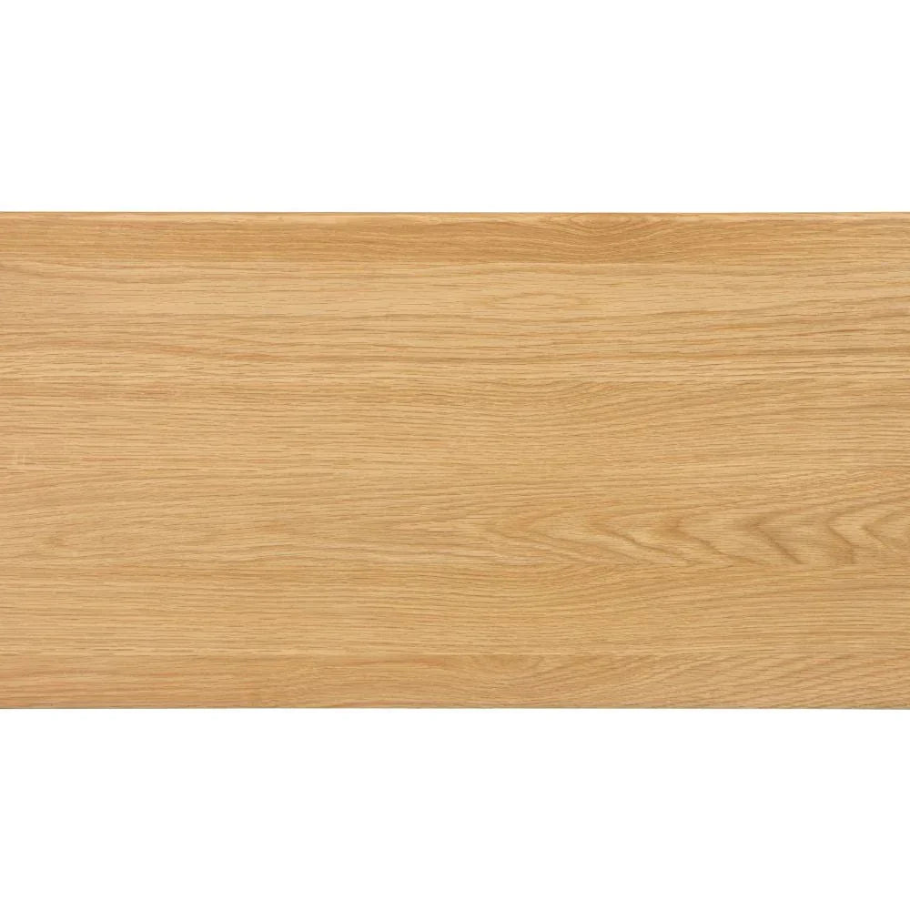 Sligo 6 drawer chest back panel in natural oak wood finish, straight-on rear view