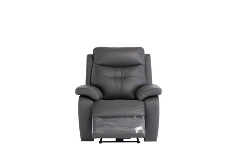 Charcoal Leather Electric Recliner Chair for Ultimate Comfort