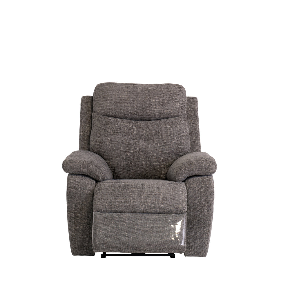 Graphite Fabric Electric Recliner Chair - Stylish Comfort Solution