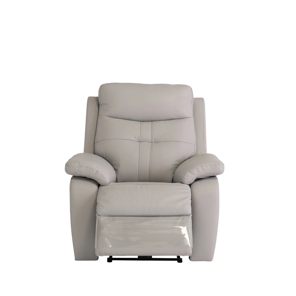 Light Grey Leather Electric Recliner Chair for Ultimate Comfort