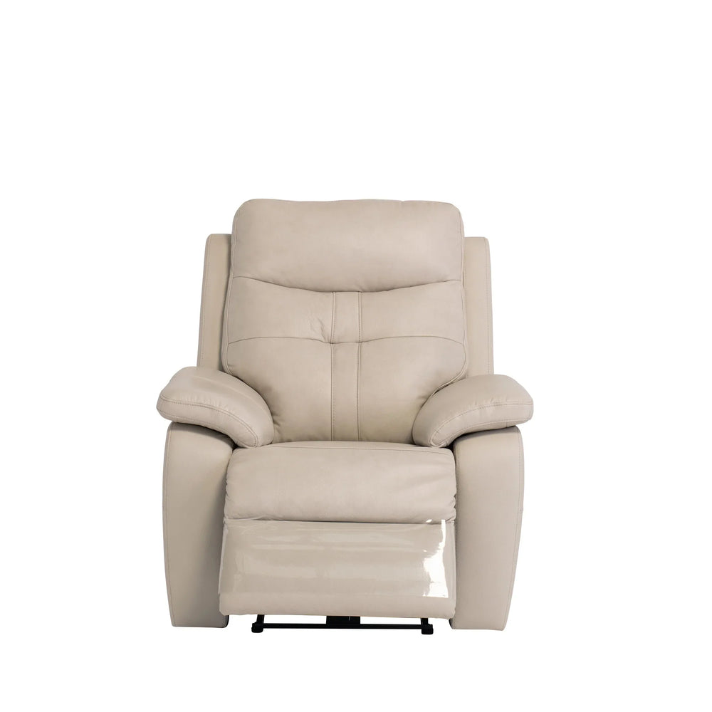 Light Stone Leather Electric Recliner Chair for Ultimate Comfort