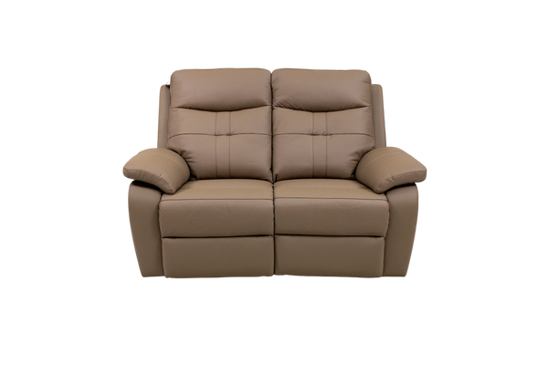Brown Leather Electric 2-Seater Recliner Sofa for Ultimate Comfort