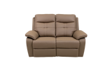 Brown Leather Electric 2-Seater Recliner Sofa for Ultimate Comfort