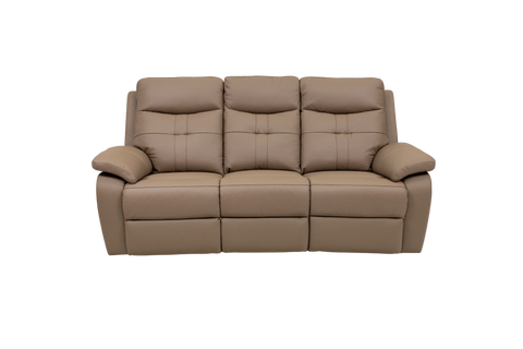Brown Leather Electric 3-Seater Recliner Sofa for Ultimate Comfort