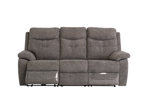 Electric 3-Seater Recliner Sofa in Graphite Fabric - Modern Comfort
