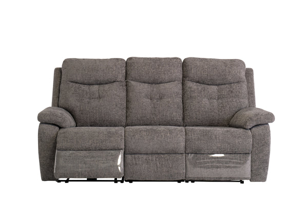 Electric 3-Seater Recliner Sofa in Graphite Fabric - Modern Comfort