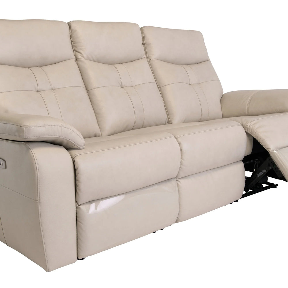Light Stone 3-Seater Electric Recliner Sofa for Ultimate Comfort