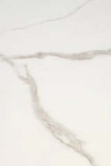 Stylish 1.2m Round Dining Table in White with Black Legs