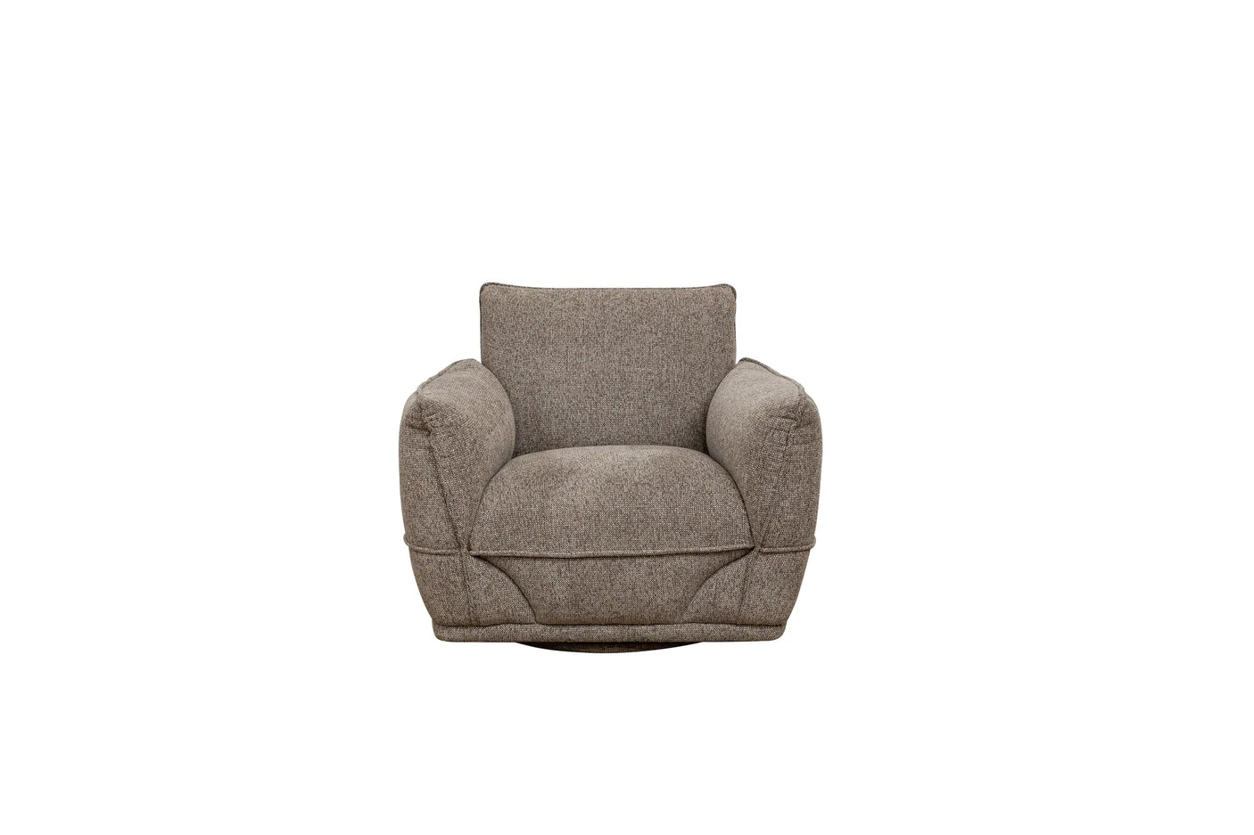 Tamson Fabric Swivel Armchair - Pebble