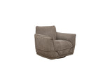 Tamson Fabric Swivel Armchair - Pebble