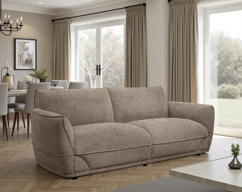 Tamson Fabric 3 Seater Sofa - Pebble