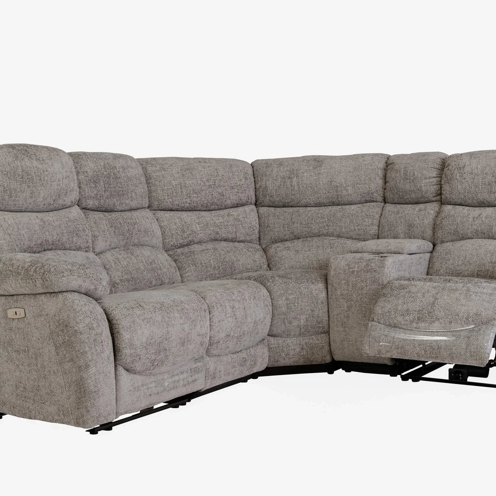 Layla Chanel Fabric Recliner Corner Sofa with USB