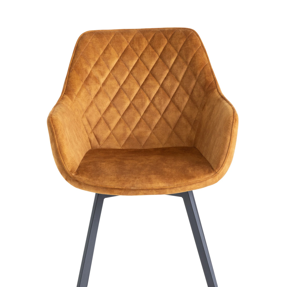 Elegant Antique Gold Velvet Swivel Dining Chair for Modern Interiors