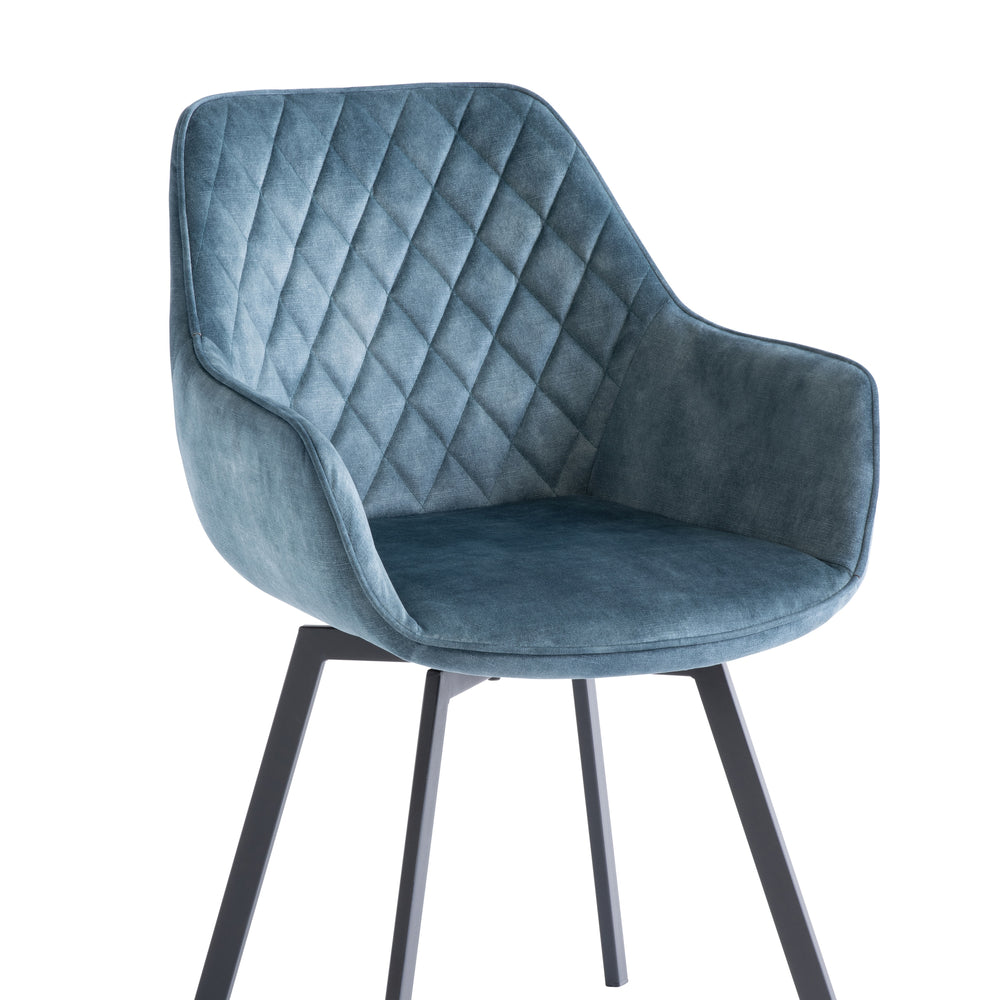 Teal Velvet Swivel Dining Chair  Elegant, Comfortable Seating