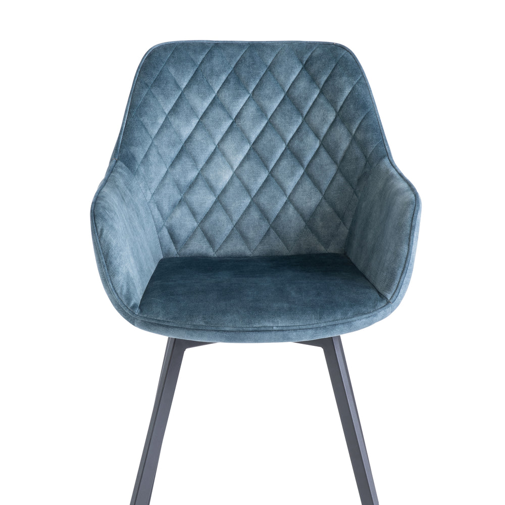 Teal Velvet Swivel Dining Chair  Elegant, Comfortable Seating