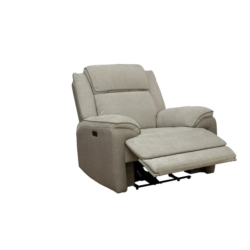 Walton Fabric Electric Recliner - Soft Grey