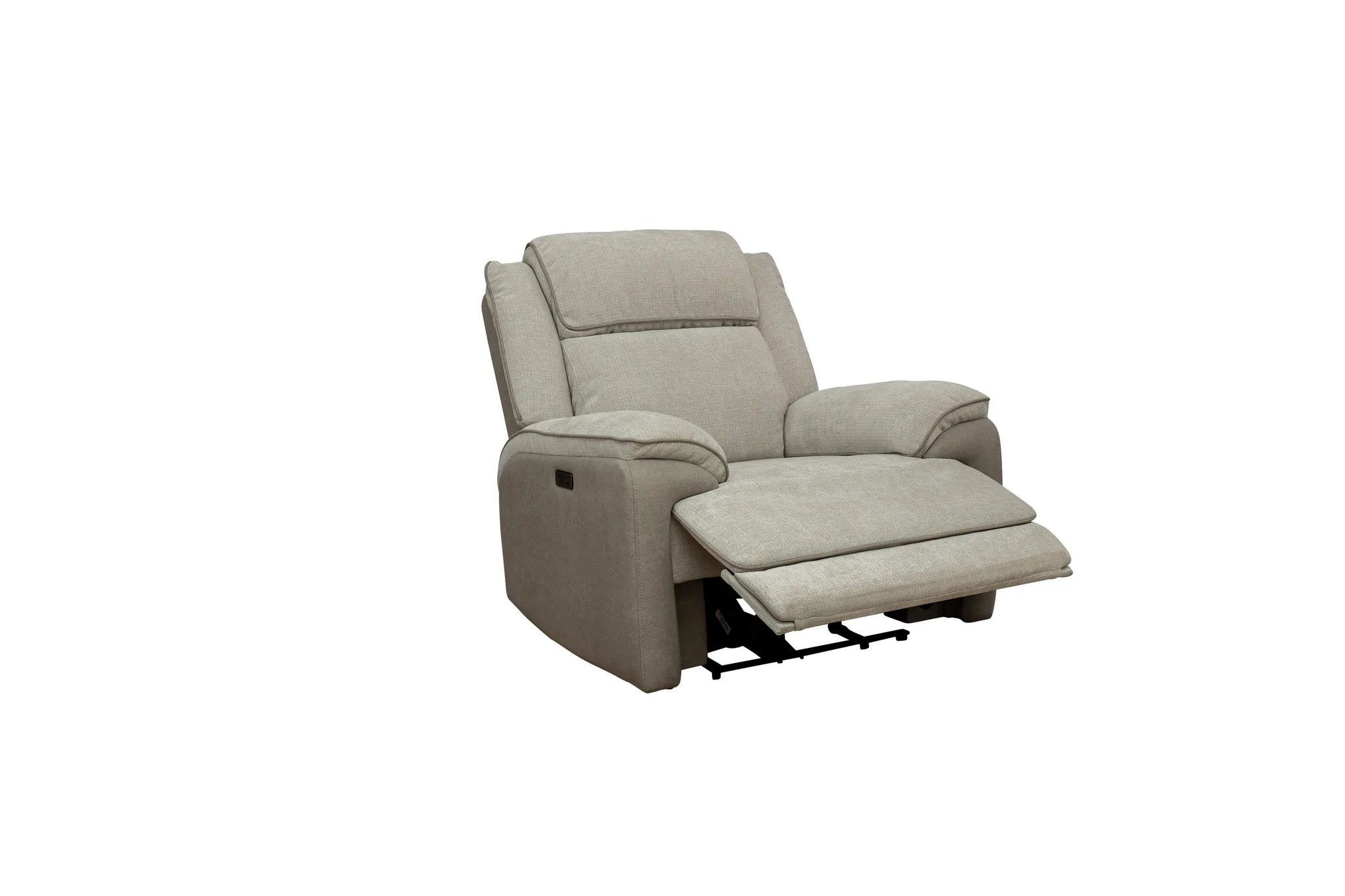 Beige recliner chair on a white background