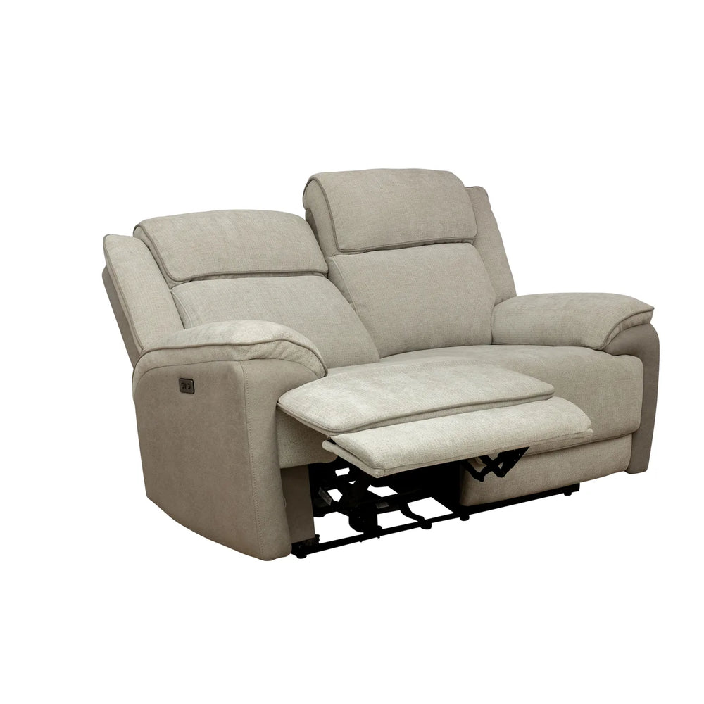 Walton Fabric Electric 2 Seater Recliner - Soft Grey