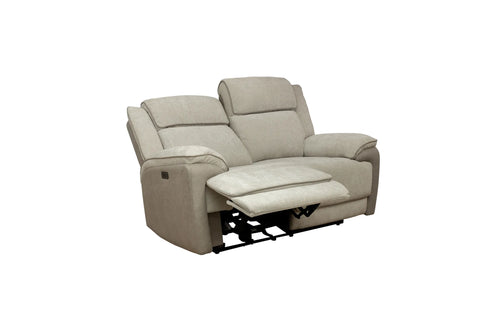 Walton Fabric Electric 2 Seater Recliner - Soft Grey