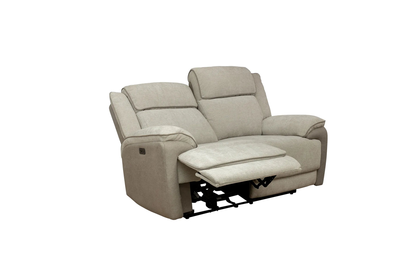 Walton Fabric Electric 2 Seater Recliner - Soft Grey