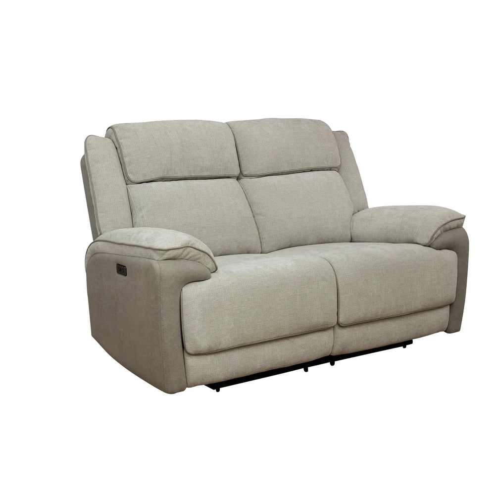 Walton Fabric Electric 2 Seater Recliner - Soft Grey