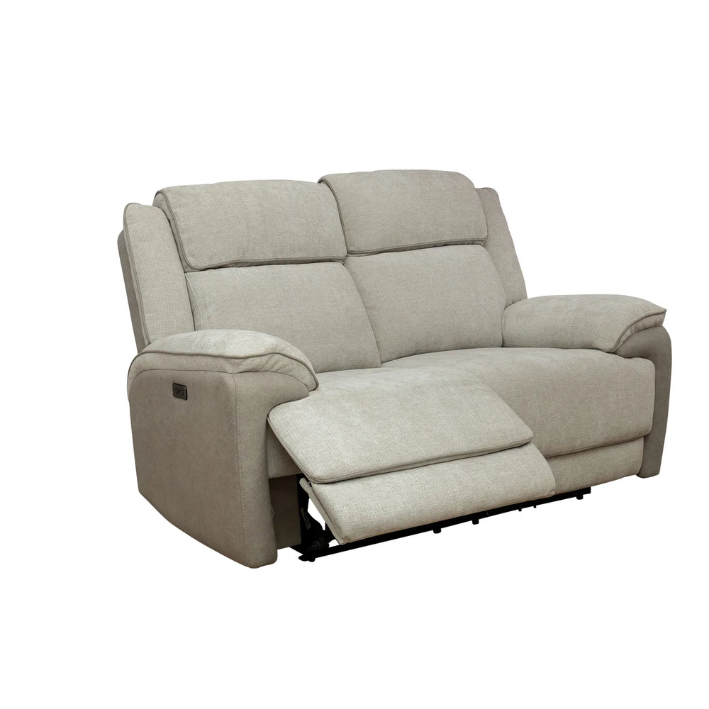 Walton Fabric Electric 2 Seater Recliner - Soft Grey