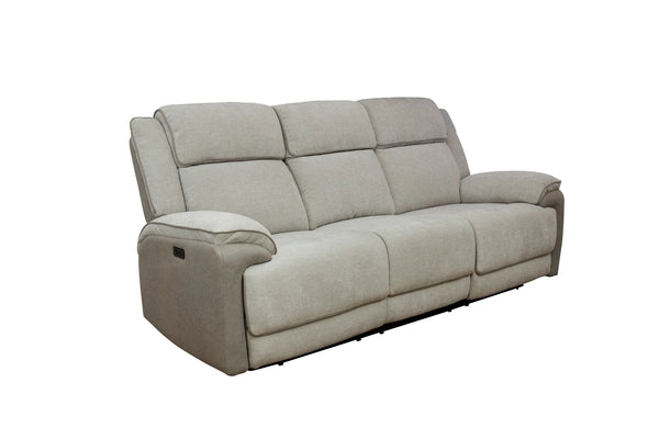 Walton Fabric Electric 3 Seater Recliner - Soft Grey