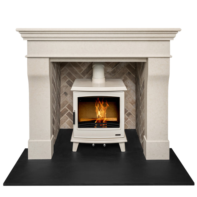 Mazona Westport Eco Cast Stove in Enamel Cream 5kw