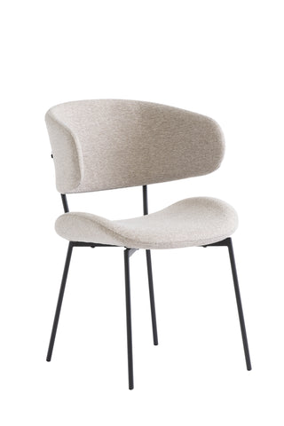Linen Upholstered Dining Chair with Elegant Willow Design