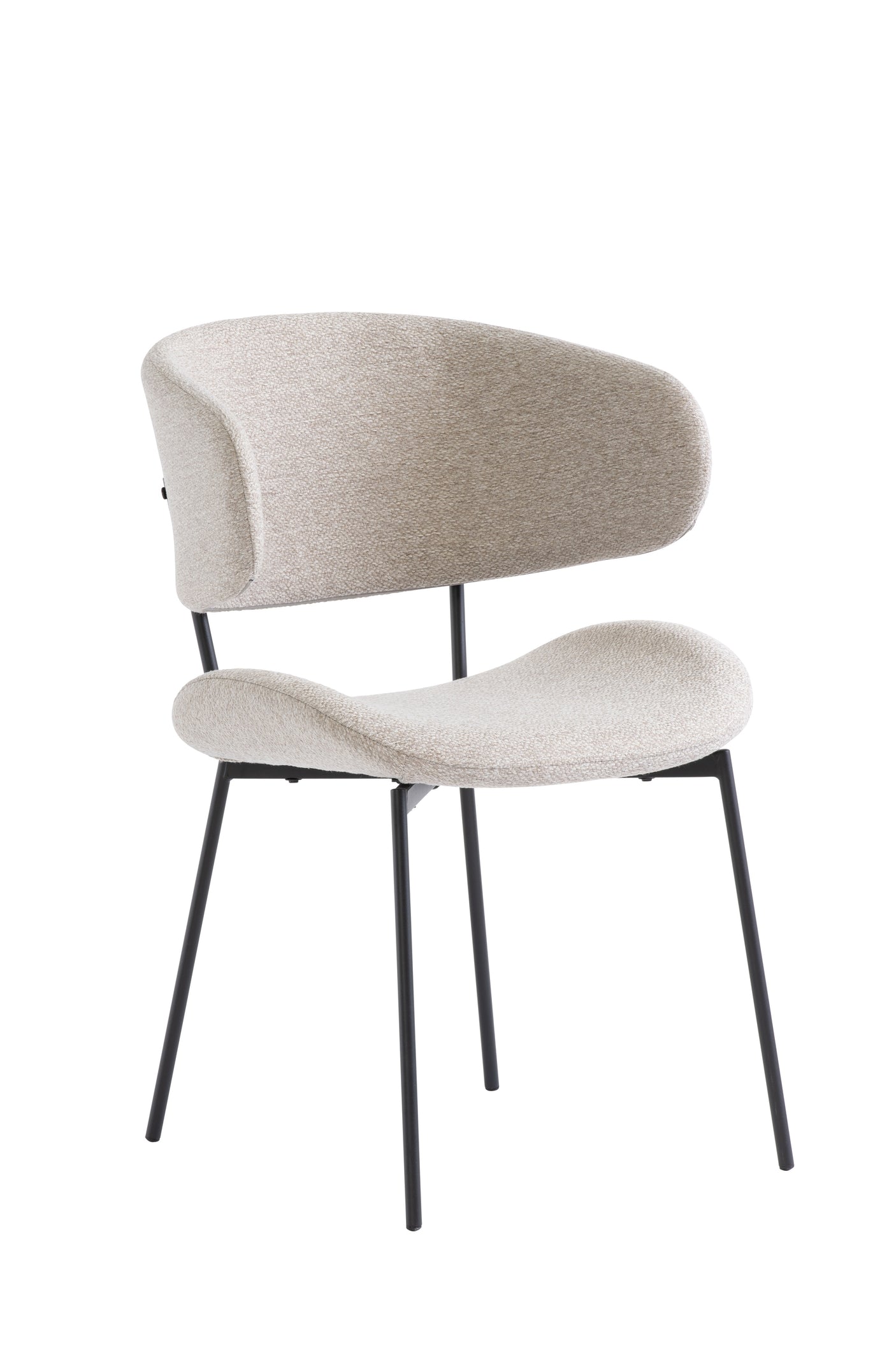 Linen Upholstered Dining Chair with Elegant Willow Design