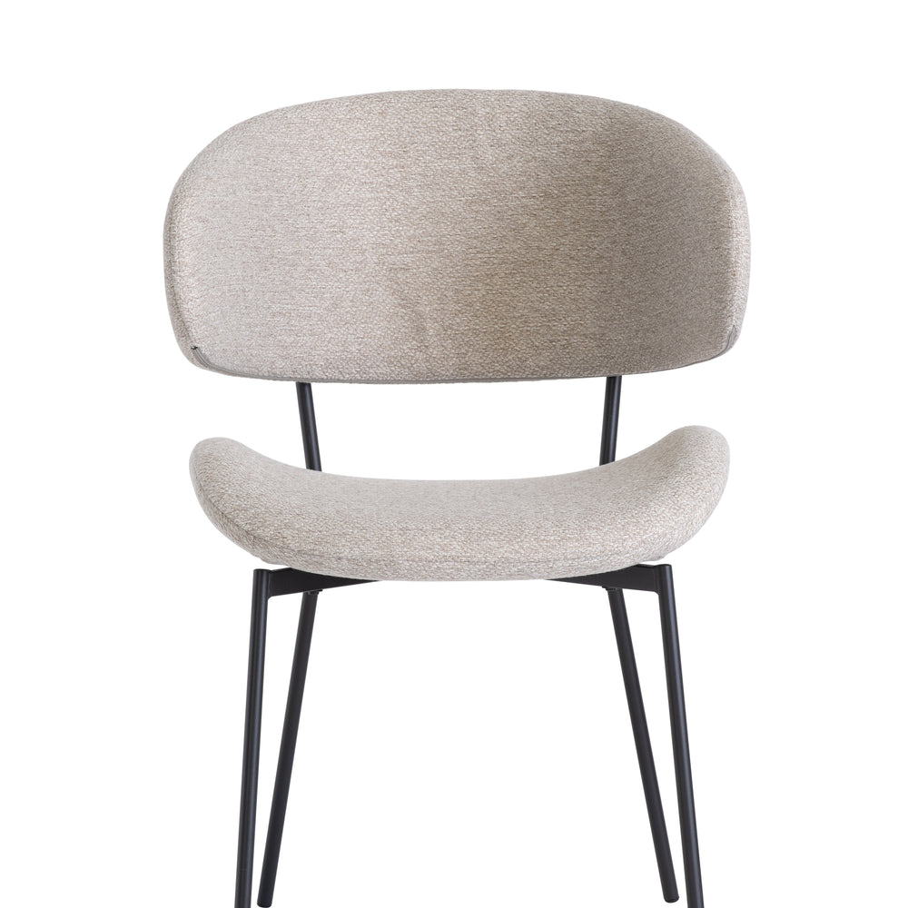 Linen Upholstered Dining Chair with Elegant Willow Design