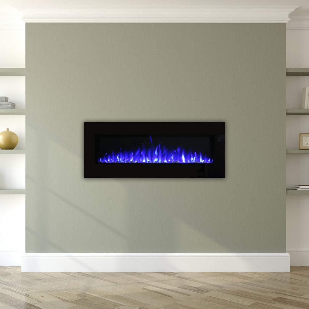 Ezee Glow 50" Zara Black Wall Mounted Electric Fire